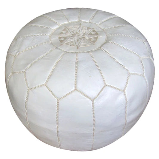 Cherise Moroccan Leather Pouf