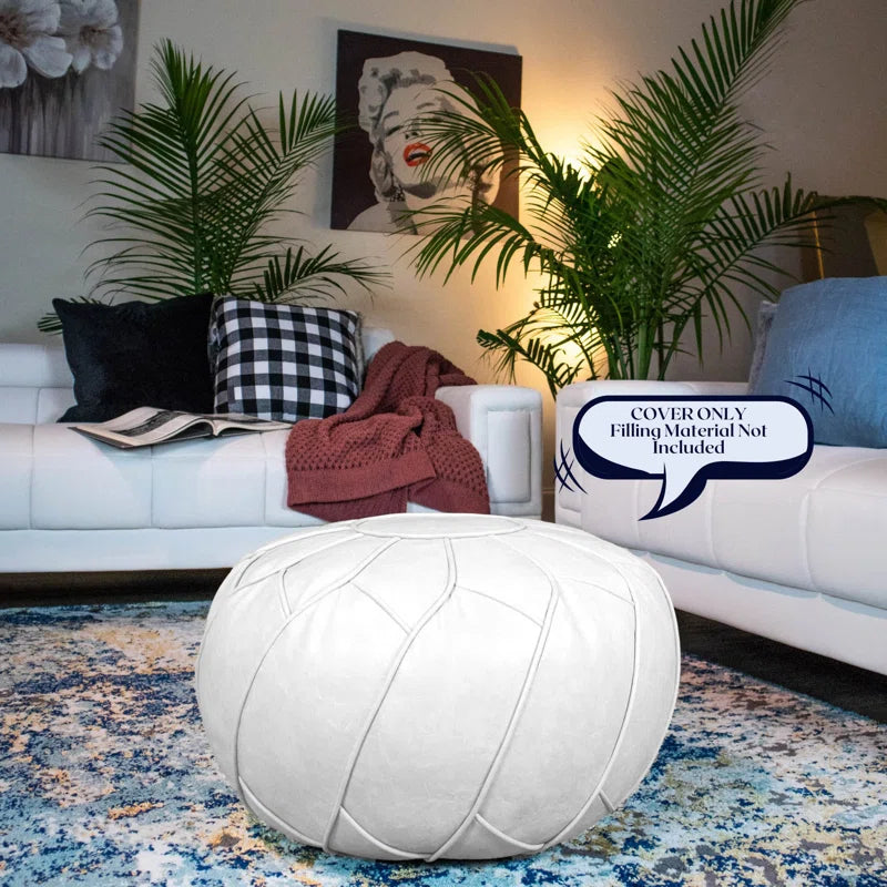 Pouf Unstuffed Ottoman Moroccan Footstool