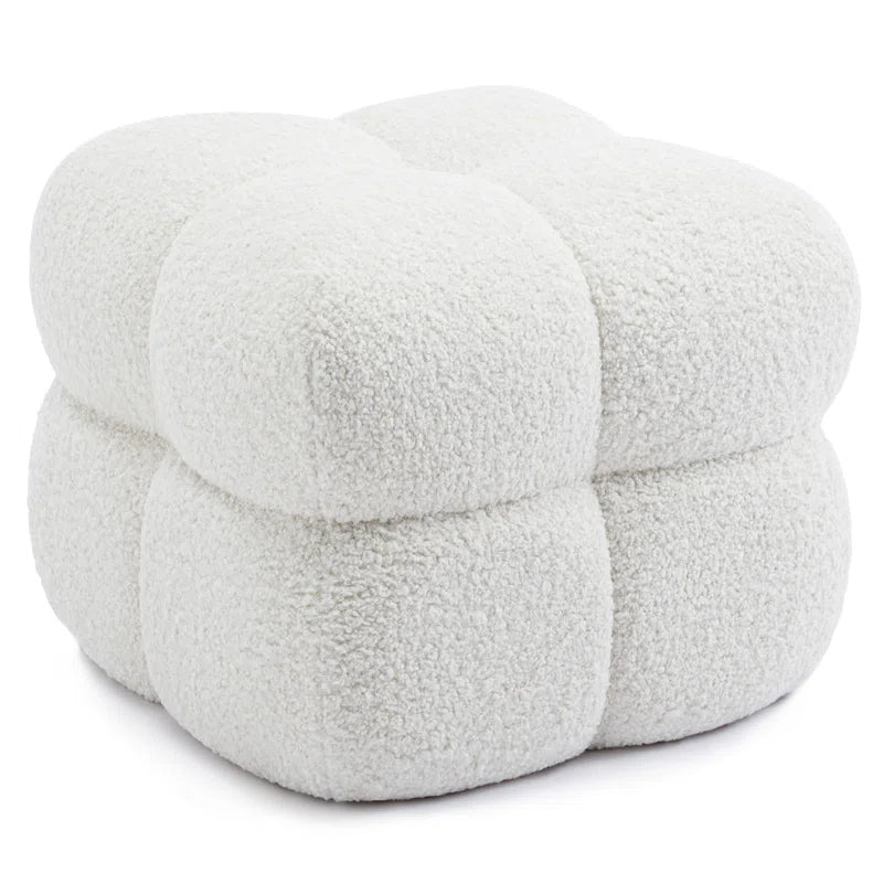 Robertas 20.9" Tufted Square Footstool Ottoman